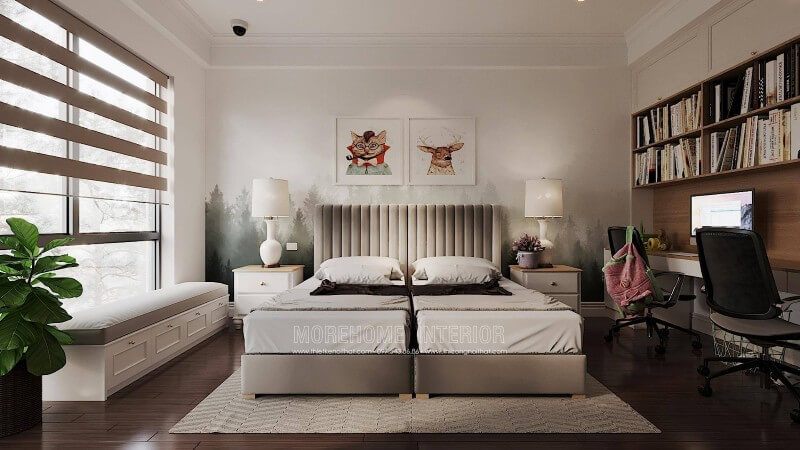 Một ý tưởng thiết kế nội thất phòng ngủ đẹp cho các bé yêu của bạn.